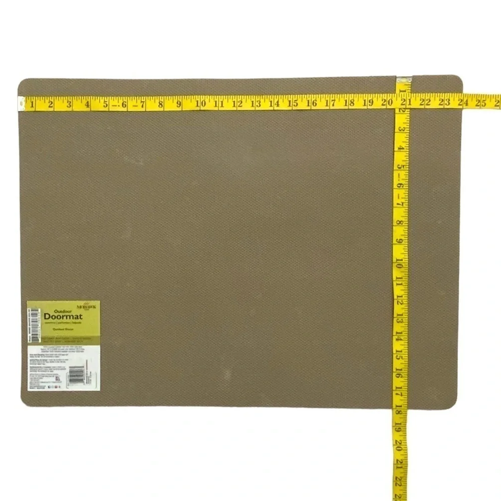 Mohawk Indoor Outdoor Doormat Happy Place Arrow Rectangle Neutral Brown 18X24 in
